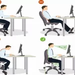 طریقه نشستن صحیح پشت میز کامپیوتر باید چگونه باشد؟